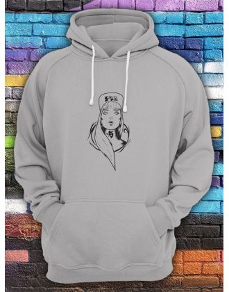 Худи мужское с принтом Медсестра | Модная и стильная толстовка с капюшоном