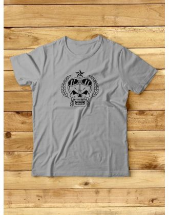 Футболка мужская с черепом базовая оверсайз с рисунком с надписью с принтом черепа