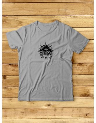 Футболка мужская с черепом базовая оверсайз с рисунком с надписью с принтом черепа