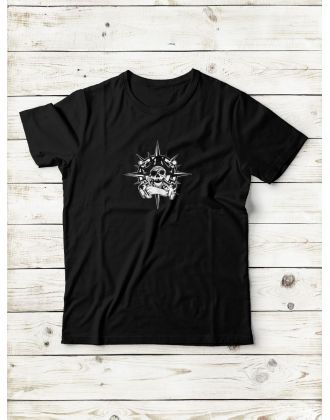 Футболка мужская с черепом базовая оверсайз с рисунком с надписью с принтом черепа