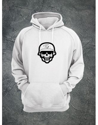 Худи с черепом мужское толстовка с капюшоном с рисунком с принтом унисекс