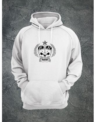 Худи с черепом мужское толстовка с капюшоном с рисунком с принтом унисекс