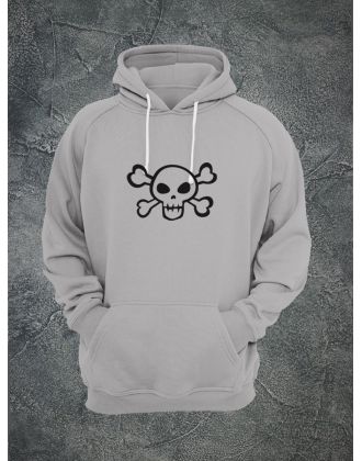 Худи с черепом мужское толстовка с капюшоном с рисунком с принтом унисекс