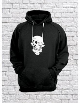 Худи с черепом мужское толстовка с капюшоном с рисунком с принтом унисекс