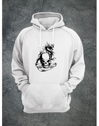 Худи с черепом женское толстовка с капюшоном с рисунком с принтом унисекс