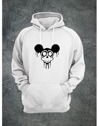 Худи с черепом женское толстовка с капюшоном с рисунком с принтом унисекс