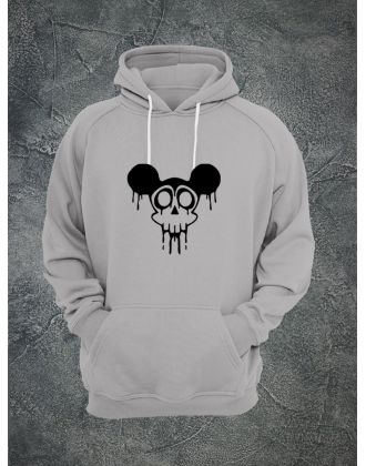 Худи с черепом женское толстовка с капюшоном с рисунком с принтом унисекс