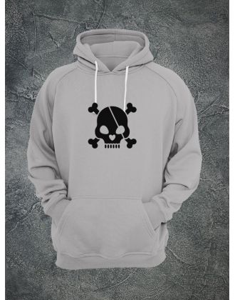 Худи с черепом женское толстовка с капюшоном с рисунком с принтом унисекс