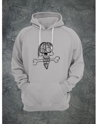 Худи с черепом мужское толстовка с капюшоном с рисунком с принтом унисекс