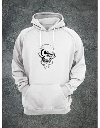 Худи с черепом женское толстовка с капюшоном с рисунком с принтом унисекс