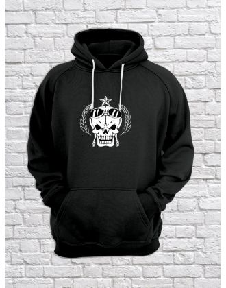 Худи с черепом женское толстовка с капюшоном с рисунком с принтом унисекс