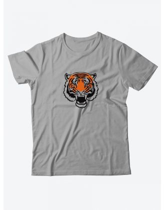 Sharp& Футболка для мужчины с принтом Тигр / оверсайз / с надписью