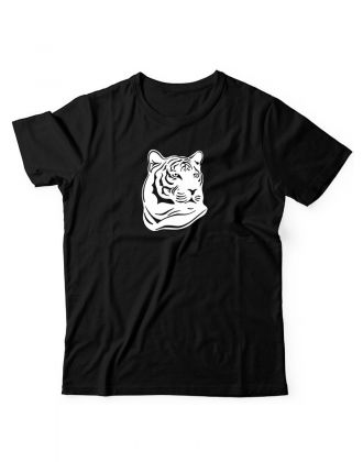 Sharp& Футболка Тигр / Мужская / С надписью / Черная / Белая