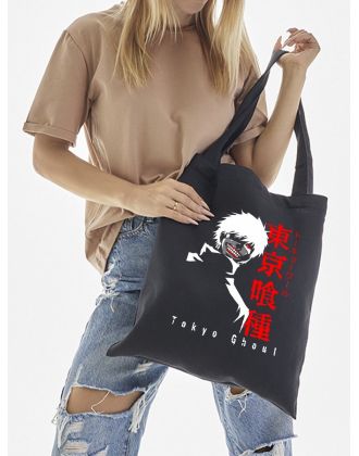 "Толстовки, свитшоты и худи Sharp&Shop" Сумка шоппер черный Аниме женская