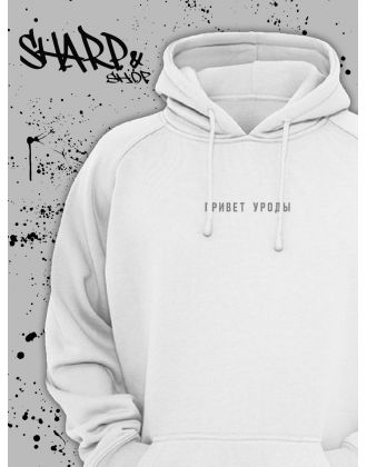 "Толстовки, свитшоты и худи Sharp&Shop" Белое худи Аниме толстовка с капюшоном кофта Amine хентай