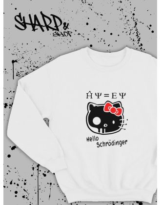 Толстовки, свитшоты и худи Hello Kitty Sharp&Shop Свитшот Hello Kitty белый оверсайз толстовка Куроми