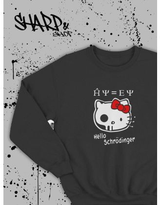 Толстовки, свитшоты и худи Hello Kitty Sharp&Shop Свитшот Hello Kitty черный оверсайз толстовка Куроми