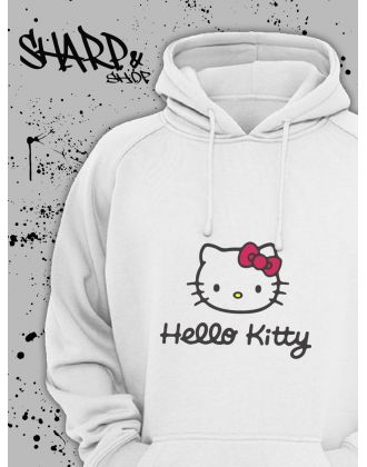 Толстовки, свитшоты и худи Hello Kitty Sharp&Shop Худи Hello Kitty белое оверсайз Куроми кофта дрейн гранж