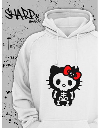 Толстовки, свитшоты и худи Hello Kitty Sharp&Shop Худи Hello Kitty белое оверсайз Куроми кофта дрейн гранж