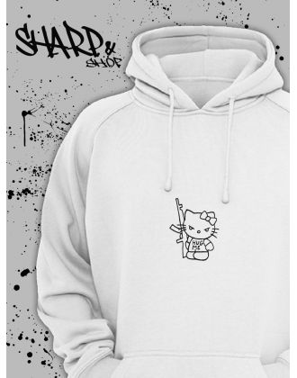 Толстовки, свитшоты и худи Hello Kitty Sharp&Shop Худи Hello Kitty белое оверсайз Куроми кофта дрейн гранж