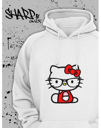 Толстовки, свитшоты и худи Hello Kitty Sharp&Shop Худи Hello Kitty белое оверсайз Куроми кофта дрейн гранж