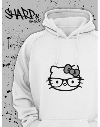 Толстовки, свитшоты и худи Hello Kitty Sharp&Shop Худи Hello Kitty белое оверсайз Куроми кофта дрейн гранж