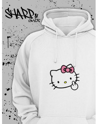 Толстовки, свитшоты и худи Hello Kitty Sharp&Shop Худи Hello Kitty белое оверсайз Куроми кофта дрейн гранж