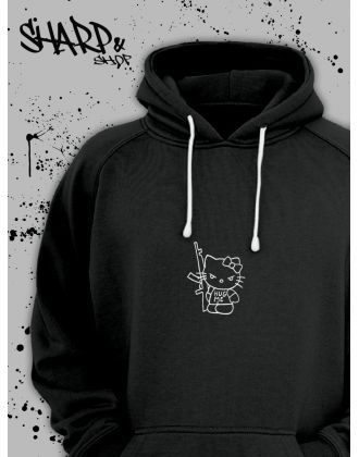 Толстовки, свитшоты и худи Hello Kitty Sharp&Shop Худи Hello Kitty черное оверсайз Куроми кофта дрейн гранж