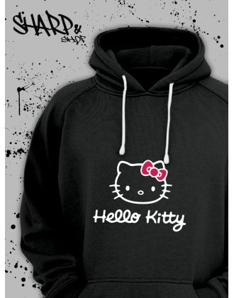 Толстовки, свитшоты и худи Hello Kitty Sharp&Shop Худи Hello Kitty черное оверсайз Куроми кофта дрейн гранж