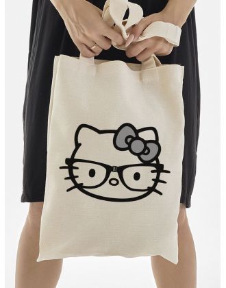 Шоппер Hello Kitty Куроми Sharp& Сумка шоппер бежевый Аниме Hello Kitty Куроми дрейн тканевая