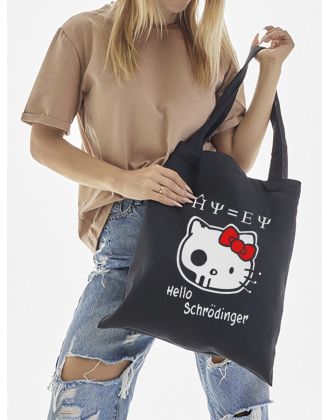 Шоппер Hello Kitty Куроми Sharp& Сумка шоппер черный Аниме Hello Kitty Куроми дрейн тканевая
