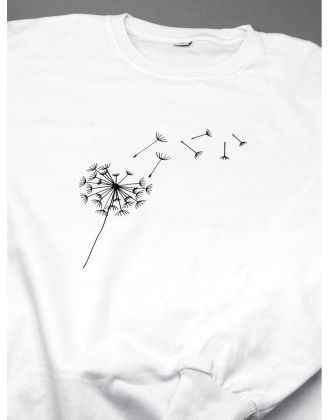 Sharp@Shop Черный свитшот белая толстовка оверсайз Ахегао