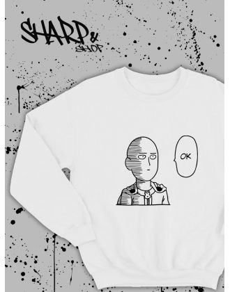 Sharp&Shop Свитшот Аниме белый оверсайз ахегао Токийский Гуль