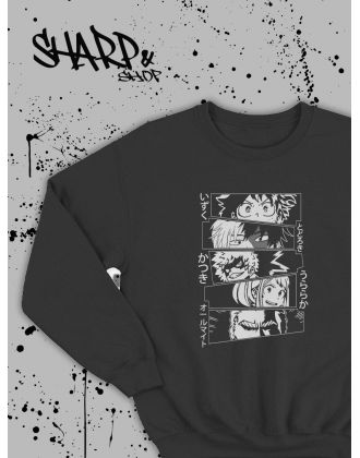 Свитшоты Аниме оверсайз Sharp&Shop Свитшот с принтом мужской Куроми Ахегао
