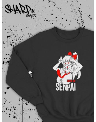 Свитшоты Аниме оверсайз Sharp&Shop Свитшот с принтом мужской Куроми Ахегао