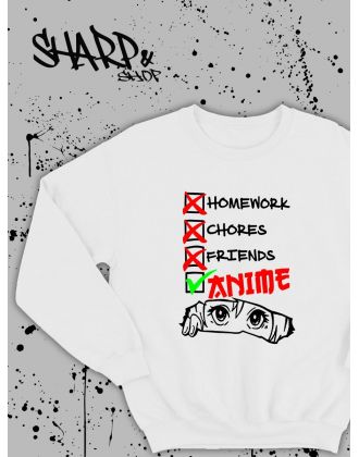 Свитшоты Аниме оверсайз Sharp&Shop Свитшот с принтом мужской anime ахегао куроми