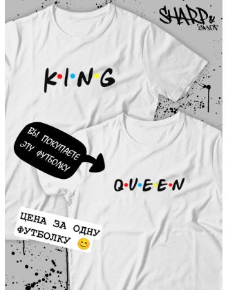 Парные футболки Sharp&Shop Парные футболки для влюбленных парня девушки пар с надписями