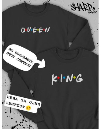 Парные свитшоты Sharp&Shop Парные толстовки для влюбленных свитшоты с принтом оверсайз Парные свитшоты Sharp&Shop Парные толстовки для влюбленных свитшоты с принтом оверсайз