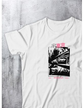 Футболка оверсайз с принтом с приколом Sharp&Shop Футболка с принтом надписью аниме оверсайз унисекс хлопок