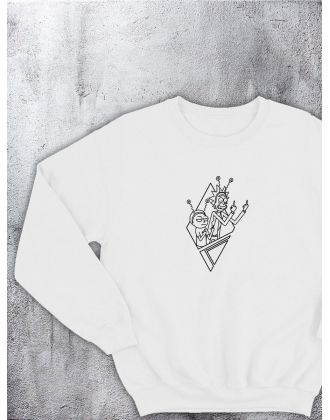 Свитшот оверсайз с принтом с приколом Sharp&Shop Свитшот с принтом надписью кофта толстовка оверсайз унисекс