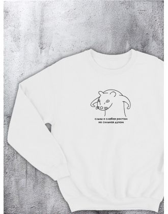 Свитшот оверсайз с принтом с приколом Sharp&Shop Свитшот с принтом надписью кофта толстовка оверсайз унисекс