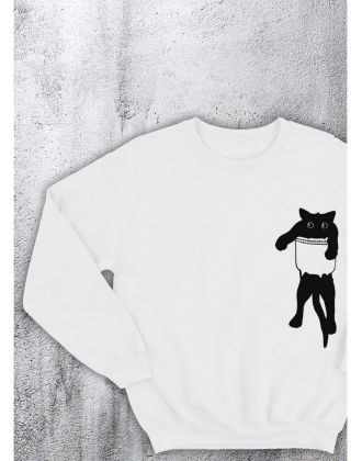 Свитшот оверсайз с принтом с приколом Sharp&Shop Свитшот с принтом надписью кофта толстовка оверсайз унисекс