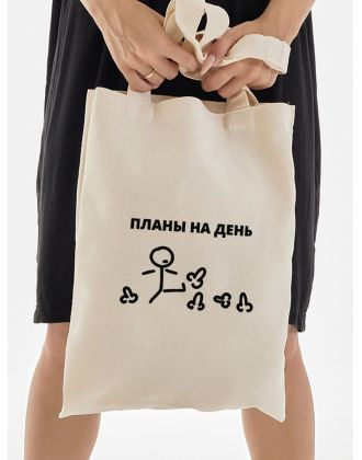 Сумка, шоппер с принтом и приколом Sharp&Shop Сумка шоппер с принтом надписью аниме без молнии на плечо