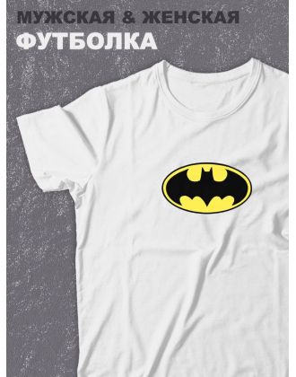 Футболка оверсайз с принтом с приколом Sharp&Shop Белая футболка оверсайз с принтом Бэтмен Batman бетмен