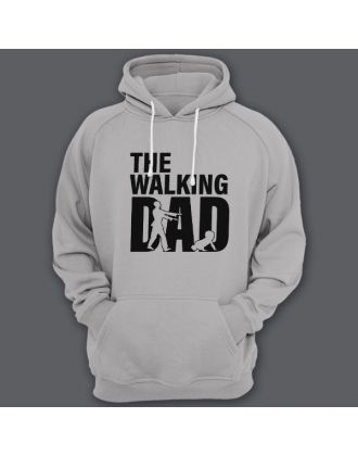 Толстовка с капюшоном для папы с надписью "Walking dad"