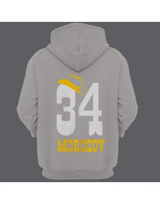 Именная толстовка с капюшоном с ковбойским шрифтом и шляпой #12 Именная толстовка с капюшоном с ковбойским шрифтом и шляпой #12