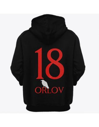 Именная толстовка с капюшоном с готическим шрифтом и вороном #20 Именная толстовка с капюшоном с готическим шрифтом и вороном #20