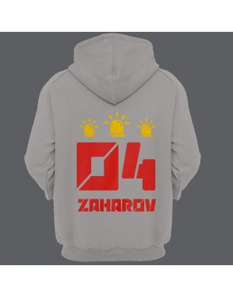 Именная толстовка с капюшоном с футуристичным шрифтом #25 Именная толстовка с капюшоном с футуристичным шрифтом #25