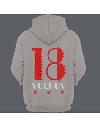 Именная толстовка с капюшоном с механическим шрифтом и шестеренками #36 Именная толстовка с капюшоном с механическим шрифтом и шестеренками #36