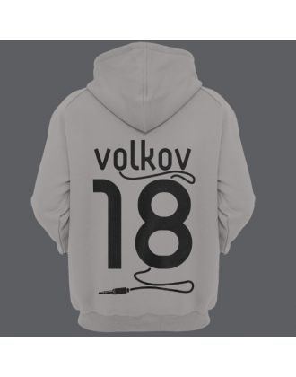 Именная толстовка с капюшоном с аккуратным шрифтом и кабелем от наушников #38 Именная толстовка с капюшоном с аккуратным шрифтом и кабелем от наушников #38